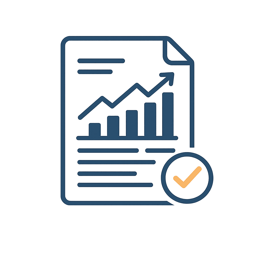 Icono de Contabilidad mensual y anual